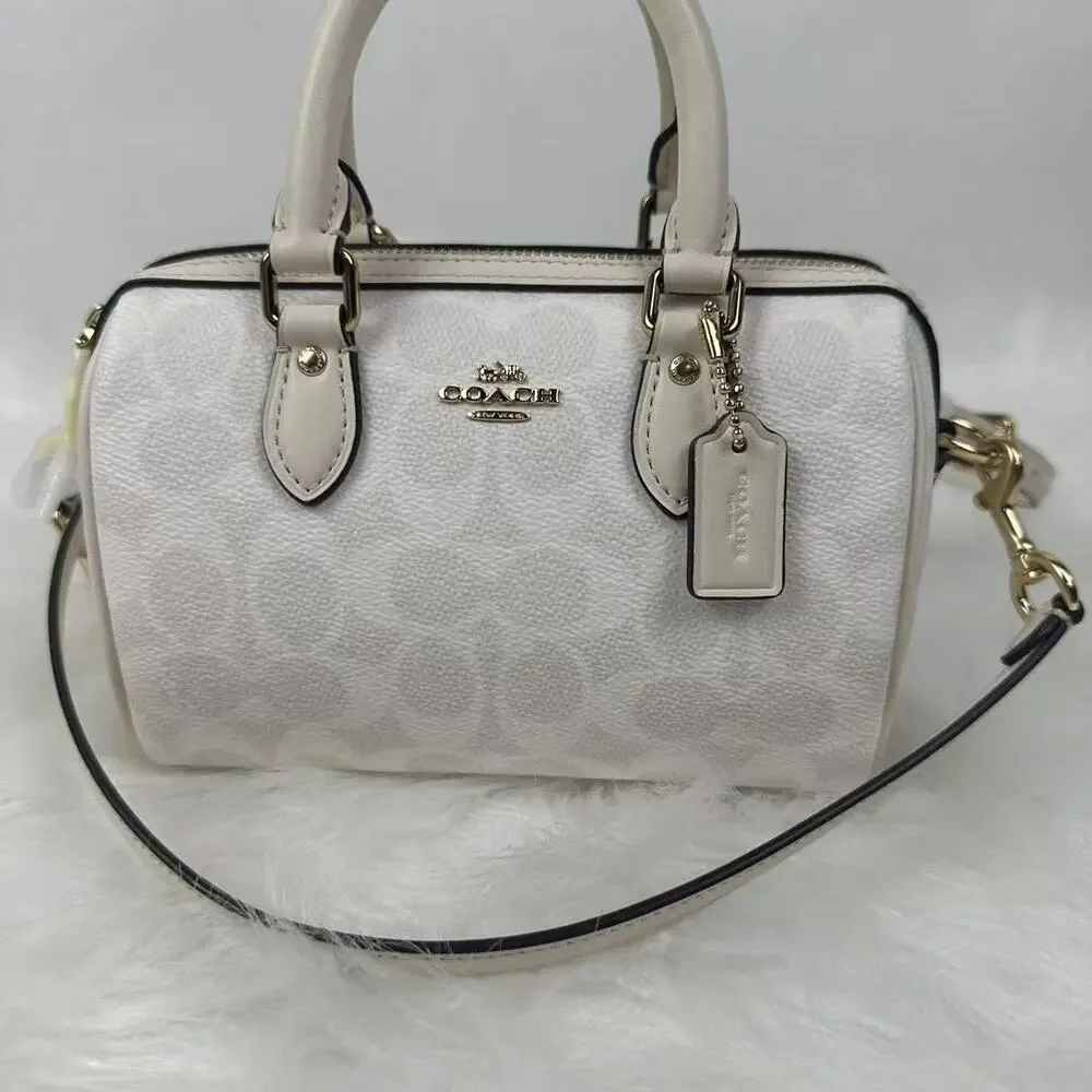 Coach Mini Rowan Crossbody In Signature Canvas In Gold/Chalk CW329 NWT